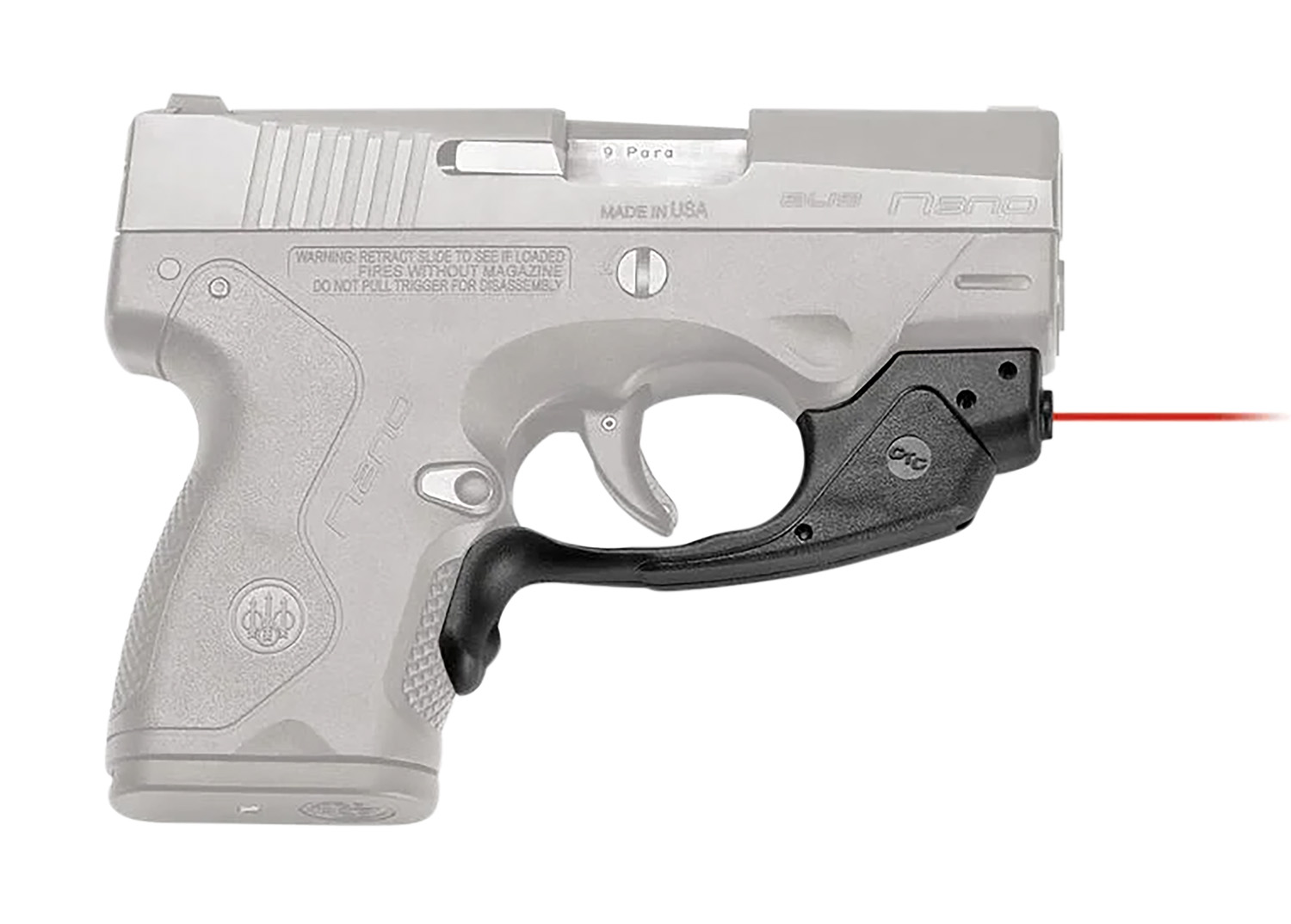 Crimson Trace 0137001 Laserguard Beretta Nano, Red Laser Black Polymer