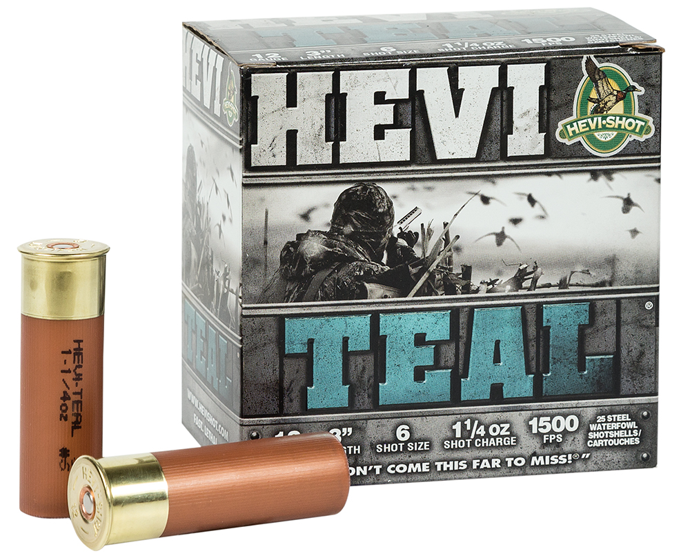 HEVI-Shot HS60006 HEVI-Teal 12Gauge 3" 1 1/4oz 6Shot 25 Per Box/10 Case