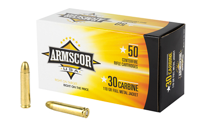 ARMSCOR .30 Carbine 110gr FMJ – 50rd Box