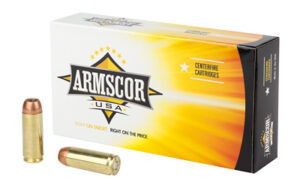 Box of Armscor .50 AE 300 gr Hornady XTP jacketed hollow point ammunition, 20 rounds