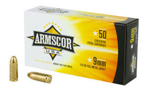Armscor 9mm Luger 124 gr FMJ 50-count box