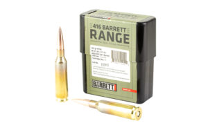 Box of Barrett .416 Barrett range ammunition, 10 rounds