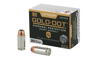 CCI Ammunition .45 ACP 230gr GOLD DOT – 20rd