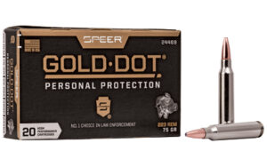 Speer Gold Dot .223 Rem 75 gr Soft Point ammunition 20-round box