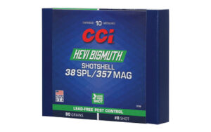 CCI HEVI-Bismuth 80 gr size 8 shotshell box, 10 rounds, aluminum case