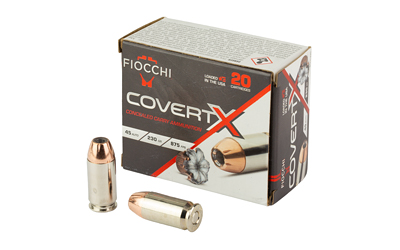 Fiocchi Covert X .45 ACP jacketed hollow point 20 rd box product image