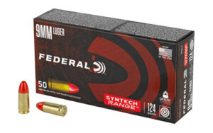 Federal American Eagle Syntech 9mm Luger 124gr Total Synthetic Jacket 50rd box