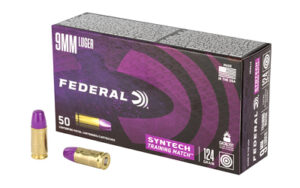 Federal Syntech Training Match 9mm Luger 124 gr TSJ 50 round box