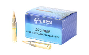 ADI Australian Defense Industries 223 Rem 69gr Sierra MatchKing ammunition 20rd box 200-round case