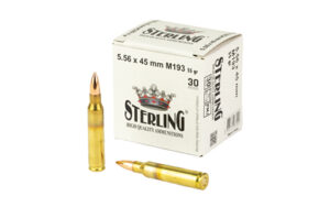 Sterling M193 5.56x45mm 55Gr FMJ ammunition 30-round box