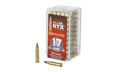Hornady 17 HMR 15.5gr. NTX 50 Rounds