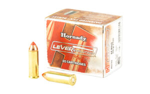 Box of Hornady LEVERevolution .44 Rem Mag 225 gr FTX ammunition, 20 rounds