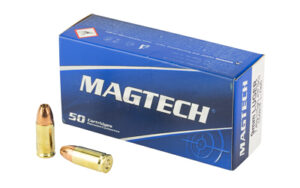 Magtech 9mm Luger 115gr JHP ammunition 50-round box, brass case