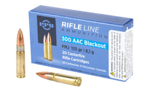 PPU .300 AAC Blackout 125gr FMJ ammunition 20rd box