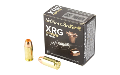 Sellier & Bellot XRG Defense .45 ACP 165gr Solid Copper Hollow Point 25ct box