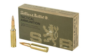 Sellier & Bellot 6.5 Creedmoor 140gr FMJBT 20rd box, brass-cased cartridge