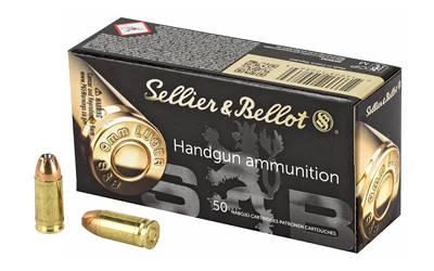 Sellier & Bellot 9mm Luger 124gr JHP 50-round box