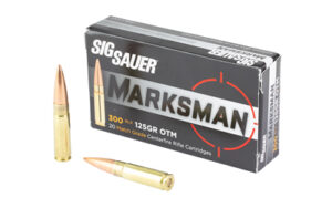 Sig Sauer Elite Match .300 AAC Blackout 125gr ammunition box, 20 rounds