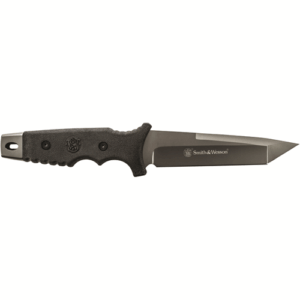 Fixed Blade Tanto 9Cr17 High Carbon Steel HL1 Rubber Handle w/Lanyard Hole and Ambidextrous Sheath