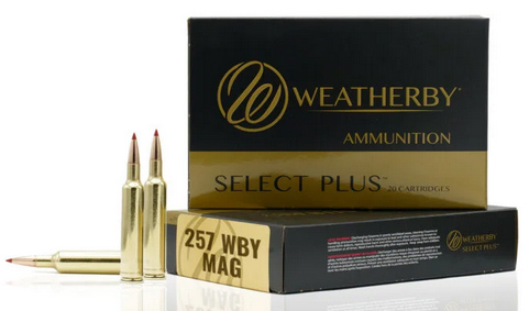 Box of Weatherby .257 Weatherby Magnum 92 gr Hammer Custom rifle ammunition — 20 rounds