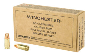 Winchester Service Grade 9mm Luger 115 gr FMJ 50 rd box