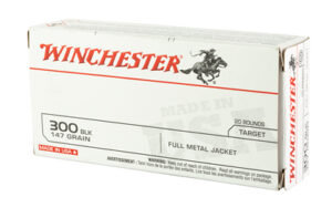 Winchester USA .300 AAC Blackout 147gr Full Metal Jacket 20-count box