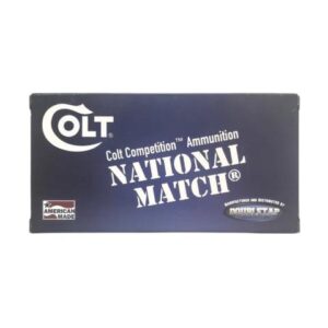 Double Tap Colt National Match 10mm Auto 180gr FMJ box and rounds