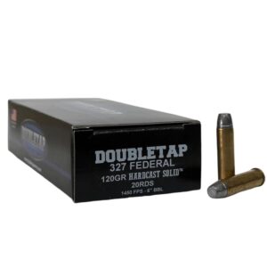 Double Tap .327 Federal Magnum 120gr hardcast WFNGC ammunition box, 20 rounds
