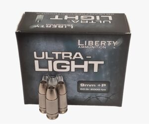 Liberty Ultra-Light 9mm +P 50 gr Copper Monolithic Fragmenting Hollow Point 20-count box