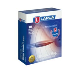 Lapua 338 Magnum 250gr Lock Base FMJBT box of 10 rifle cartridges