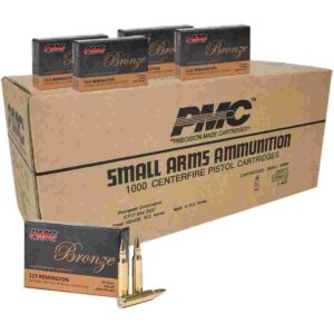 PMC Bronze .223 Rem 55 gr FMJ 1000/ct box of rifle ammunition