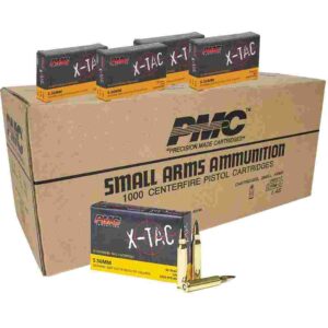 PMC X-Tac Green Tip 5.56mm 62 gr FMJ ammunition 1000-round case