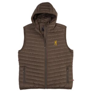 Browning Packable Puffer Hooded Vest Major Brown S