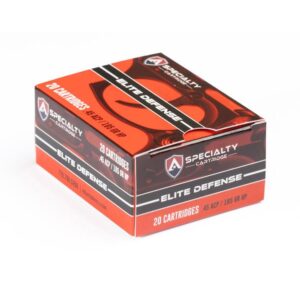Atlanta Arms Elite Defense .45 Auto 185gr ammunition box, 20 rounds