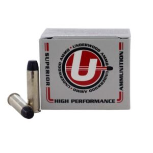Underwood 357 Magnum 180gr Lead Flat Nose Gas Check ammunition 20-round box