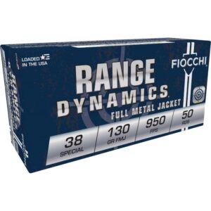 Fiocchi Shooting Dynamics .38 Special 130 gr FMJ box of 50 rounds