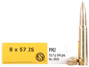 Sellier & Bellot 8x57 JS 196 gr FMJ 20-round ammo box