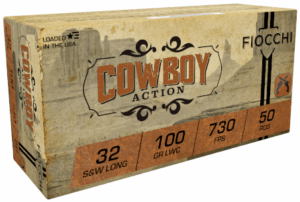 Fiocchi 32 S&W Long 100gr Lead Wadcutter ammunition 50rd box