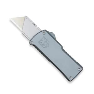 COBRATEC OTF UTILITY KNIFE GRAY 3.2OZ 3.375" HANDLE