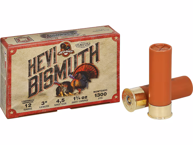 HEVI-SHOT HEVI-BISMUTH TURKEY 12GA 3IN 1-3/4OZ #4 & #5 5 RD/BX 10 BX/CS