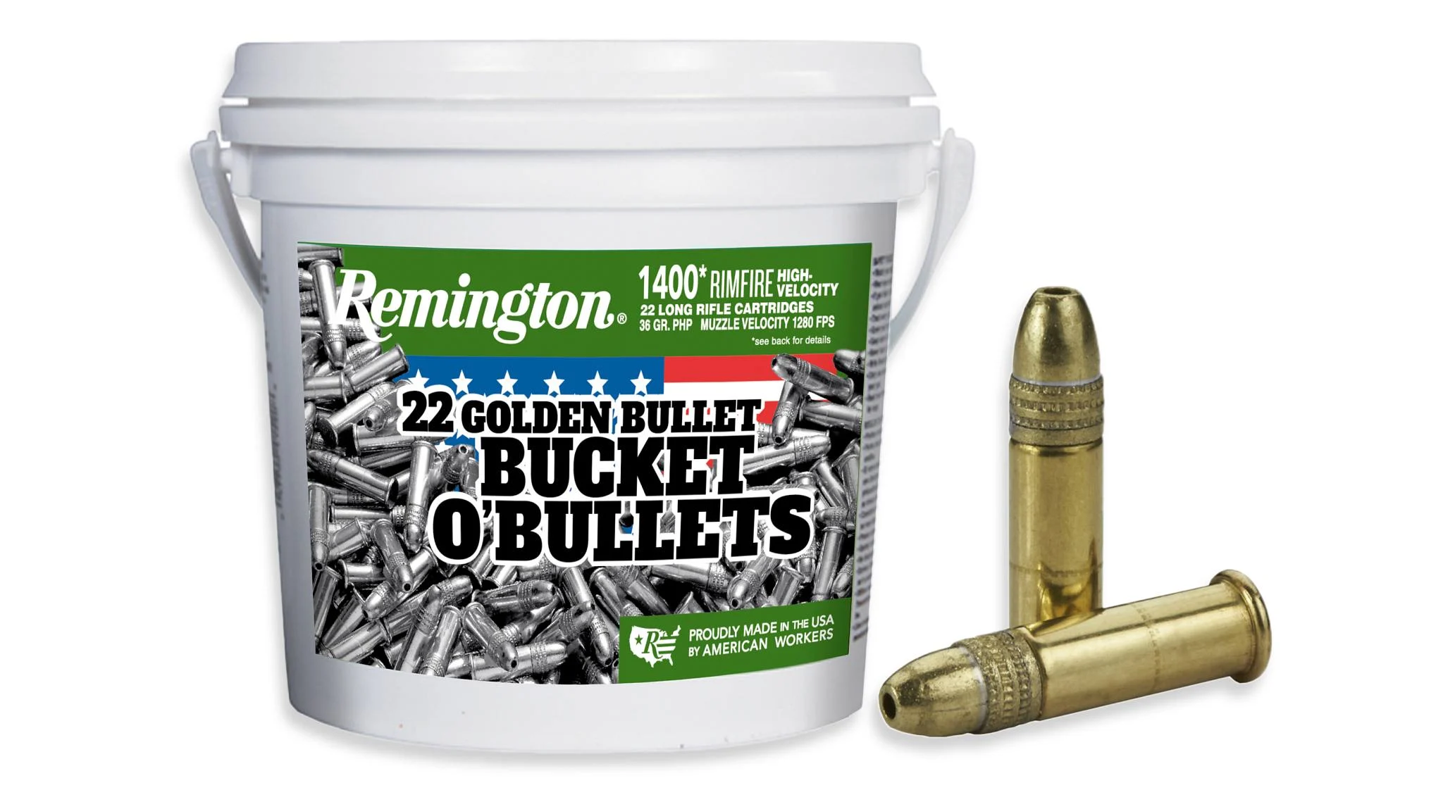 REMINGTON 22 GOLDEN BULLET, 22 LR, HV 36GR HP 1400 RD/BX 4 BX/CS