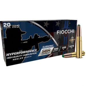 FIOCCHI Hyperformance SBR Enhanced .300 AAC Blackout 220gr BT 20rd box