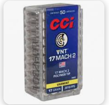 CCI VNT 17 Mach 2 Ammo 17 Grain Polymer Tip 50/bx - 948CC
