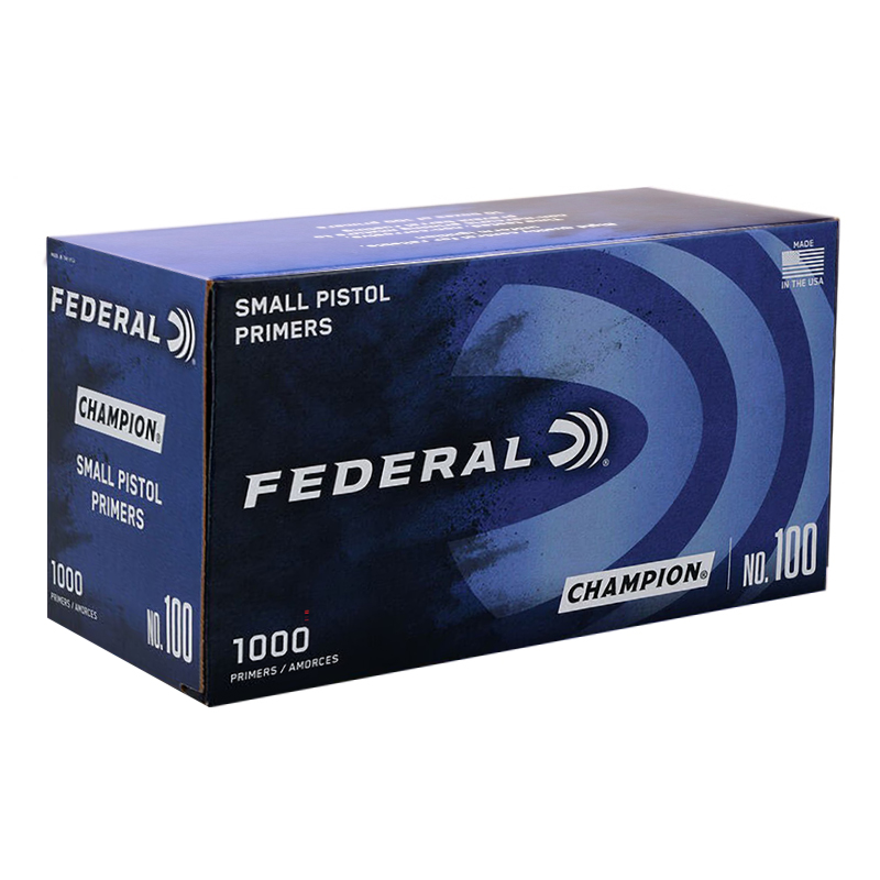 Federal Small Pistol Primers #100 1000/CT