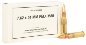Armscor 7.62x51 NATO M80 147gr FMJ 20-round box ammunition