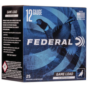 Federal Game Load Upland Hi-Brass 12 Gauge Ammo 2 3/4" 1-1/4oz. #6 Shot 25/bx - H1266