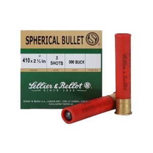 Sellier & Bellot 2.5" 410 Gauge Ammo 000 Buck, 25/box - SB410A
