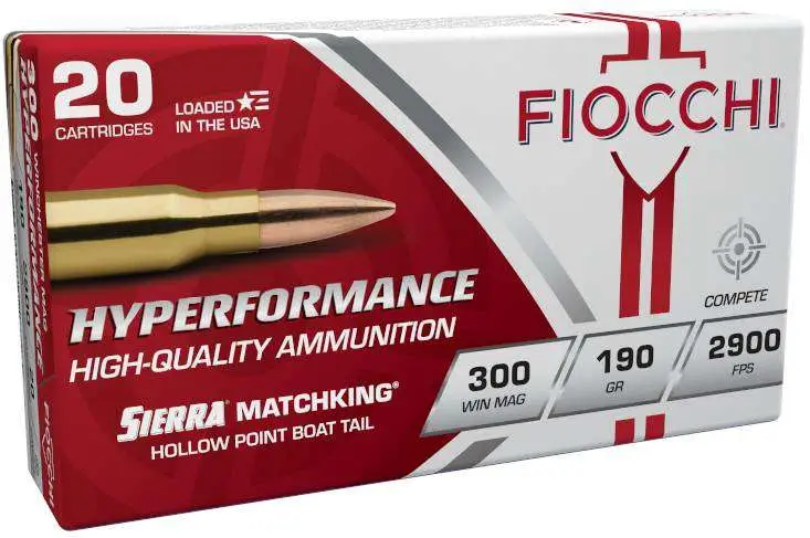 Fiocchi 300 WIN MAG Hyperformance 190GR SIERRA MATCHKING HPBT 20/bx
