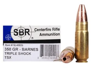 SBR 458 SOCOM Ammo 350 Grain Barnes Triple-Shock X Bullet Hollow Point Lead-Free 20/bx - SL45825