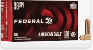 Federal American Eagle 38 Special Ammo 130 Grain Full Metal Jacket - AE38K